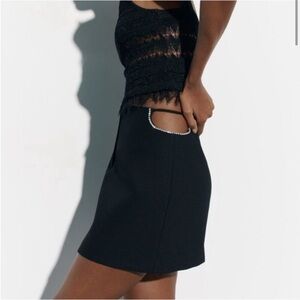 NWT Zara Cut Out Mini Skirt